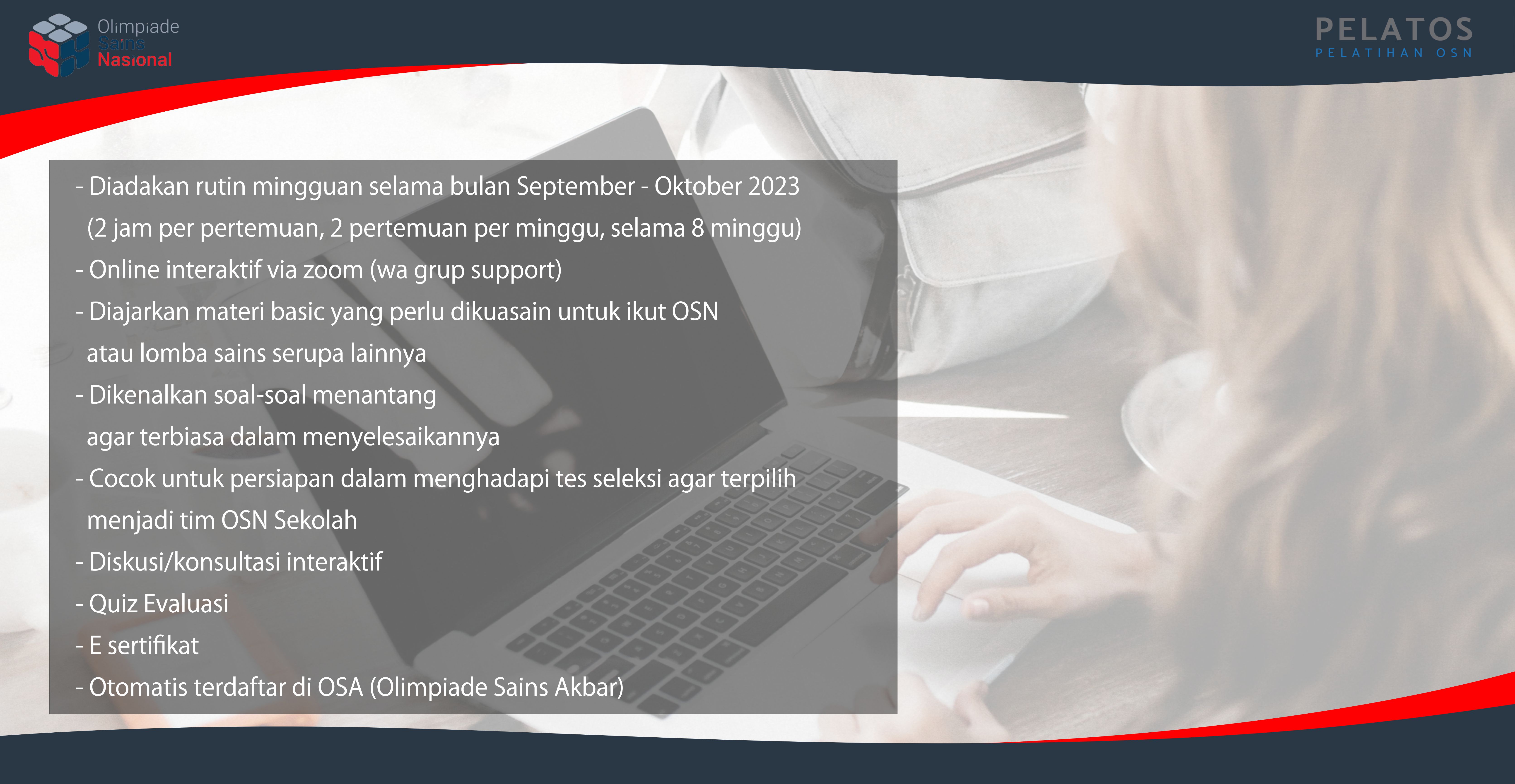 Pelatihan OSN/KSN Pelatihan Rutin #DiRumahAja OSN K 2024 tingkat SD